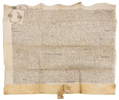 Lot 534 - Reign of King Charles I.- Indenture