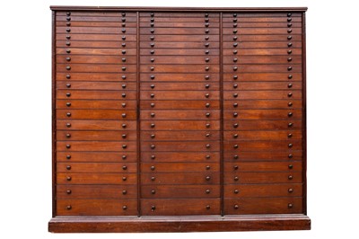 Lot 23 - A large late Victorian mahogany museum or collector's cabinet