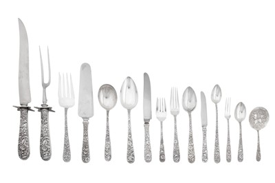 Lot 321 - A late 19th century American sterling silver table service of flatware / canteen, Baltimore circa 1890 by Samuel Kirk and Sons