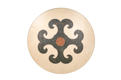 Lot 376 - A SIMULATED MARBLE COMPOSITION TABLETOP