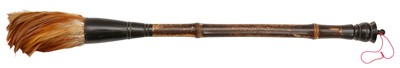 Lot 867 - A LARGE CHINESE BAMBOO HANDLED BRUSH