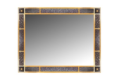 Lot 158 - A CONTEMPORARY GILTWOOD AND MARBLE WALL MIRROR