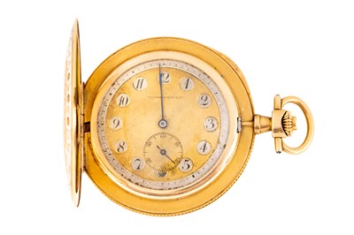 Lot 324 - TAVANNES WATCH CO - 14K GOLD FULL HUNTER POCKET WATCH