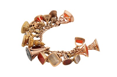 Lot 18 - A GEM-SET CHARM BRACELET