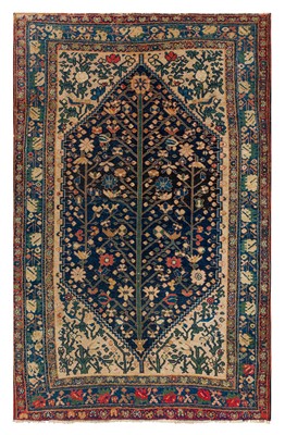 Lot 21 - AN ANTIQUE SENNEH RUG, WEST PERSIA