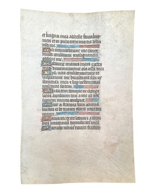 Lot 9 - Leaf from a Book of Hours, on vellum, Northern France