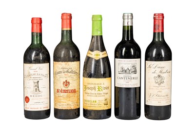 Lot 185 - Bordeaux and Rhone Collection - 5 bottles