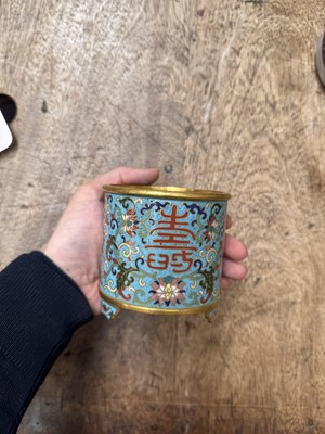 Lot 21 - A FINE AND RARE CHINESE CLOISONNÉ ENAMEL CENSER