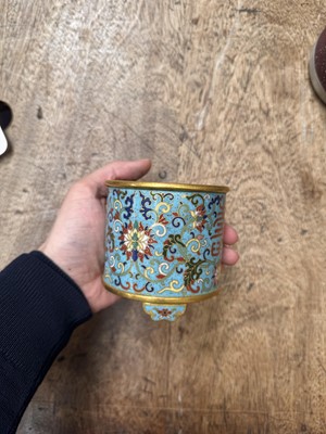 Lot 21 - A FINE AND RARE CHINESE CLOISONNÉ ENAMEL CENSER