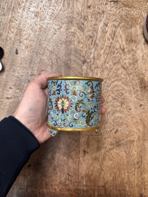 Lot 21 - A FINE AND RARE CHINESE CLOISONNÉ ENAMEL CENSER
