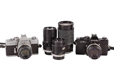 Lot 260 - A Two Camera Minolta SRT101 SLR Outfit