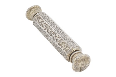Lot 103 - A mid to late-19th century Anglo – Indian silver gilt double scent bottle, Lucknow circa 1860-80