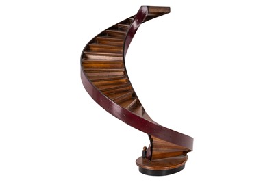 Lot 65 - Architectural model of a spiral staircase