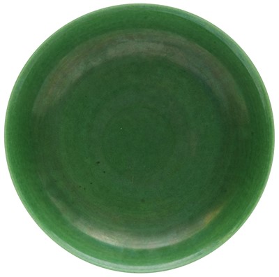 Lot 209 - A CHINESE MONOCHROME APPLE GREEN-GLAZED DISH