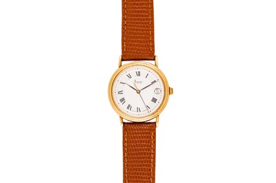 Lot 344 - ASPREY - MEN'S GOLD DRESS WATCH