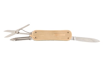 Lot 384 - COHEN & CHARLES - GOLD UTILITY POCKET KNIFE