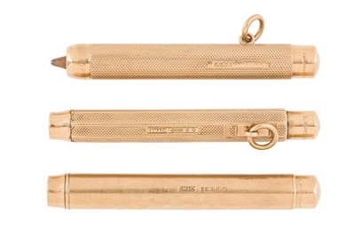 Lot 375 - SAMPSON MORDAN & CO - THREE GRAVITY DROP PENCILS