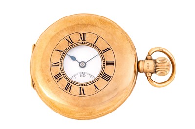 Lot 315 - SYREN - A GOLD HALF HUNTER POCKET WATCH
