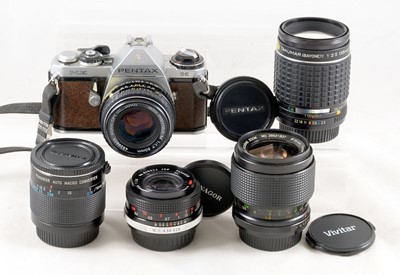 Lot 266 - A Special Edition Pentax ME SE Outfit.