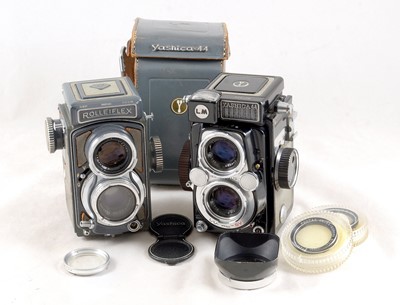 Lot 133 - Rolleiflex 4x4 & Yashica LM 44 127 TLRs.