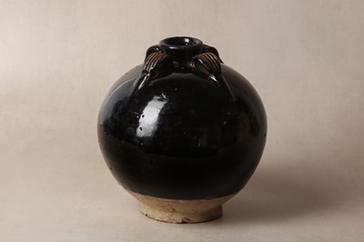Lot 105 - A Chinese Henan black-glazed jar, Song - Jin Dynasty