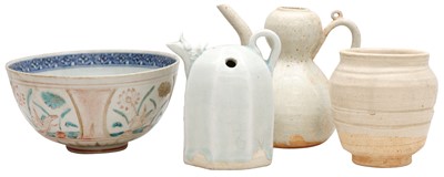 Lot 722 - A Chinese bowl and three Qingbai wares, Song - Ming Dynasty