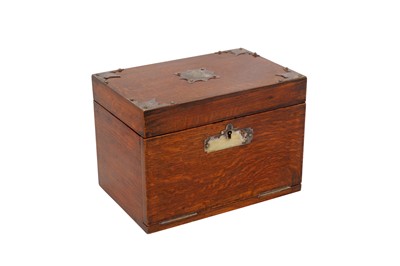 Lot 260 - AN EDWARDIAN OAK SMOKER'S COMPANION