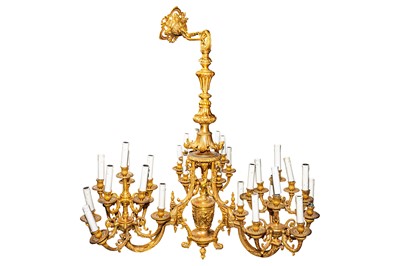 Lot 19 - A Louis XVI style ormolu chandelier, late 19th century century
