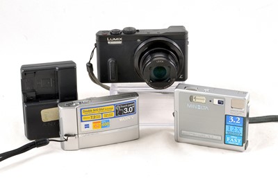 Lot 401 - Three Digital Compact Cameras.