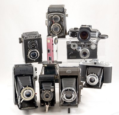 Lot 416 - Camera End Lot, inc Minolta 110 SLR, Lubitel, etc.