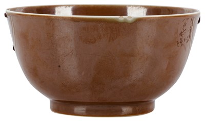 Lot 543 - A CHINESE CAFÉ-AU-LAIT BOWL