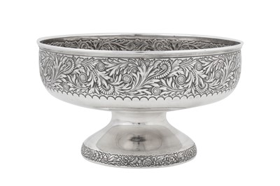 Lot 319 - A late 19th century American sterling silver footed bowl, Rhode Island 1886 by Gorham