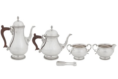 Lot 379 - An Elizabeth II sterling silver four-piece tea and coffee service, Birmingham 1973 by Barker Ellis and Co