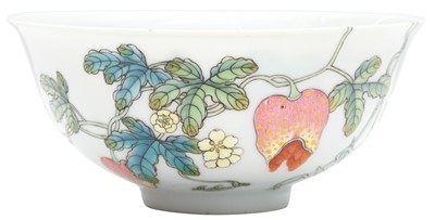 Lot 931 - A CHINESE FAMILLE-ROSE 'BITTER MELON' BOWL