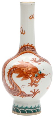 Lot 220 - A CHINESE IRON-RED 'DRAGON' VASE