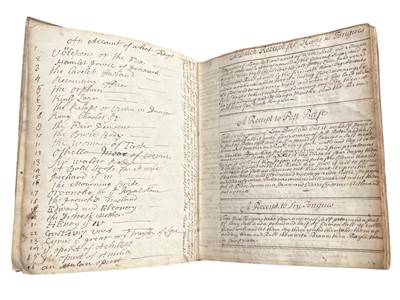 Lot 101 - Early 18th. Manuscript Recipe Book