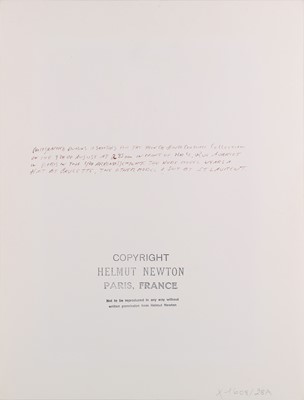 Lot 206 - Helmut Newton (1920-2004)
