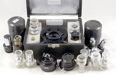Lot 418 - Wild Microscope Objectives & Eyepieces etc.