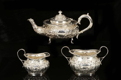 Lot 414 - A fine antique Edwardian Sterling Silver three...