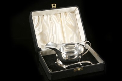 Lot 415 - An antique George VI Sterling Silver sauce...