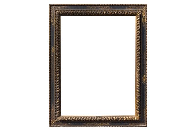 Lot 272 - An Italian Parcel-gilt and ebonized Painted Cassetta Frame, 19th Century