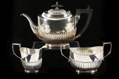 Lot 419 - An antique Victorian Sterling Silver three...