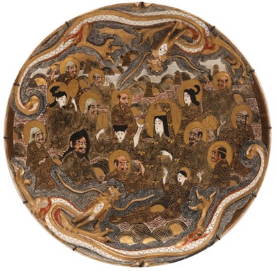 Lot 476 - A JAPANESE SATSUMA MOULDED DISH