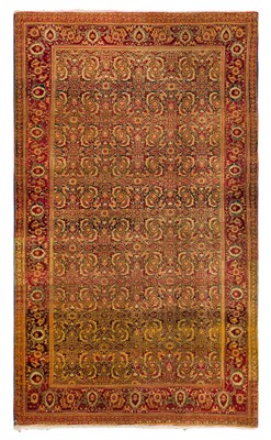 Lot 22 - AN ANTIQUE AGRA RUG, NORTH INDIA