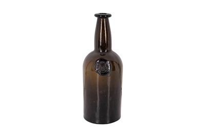 Lot 202 - GEORGE III SEALED GREEN GLASS WINE BOTTLE