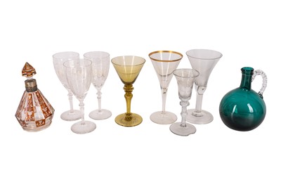 Lot 196 - GEORGE III WINE GLASS OF 'JACOBITE' INTEREST