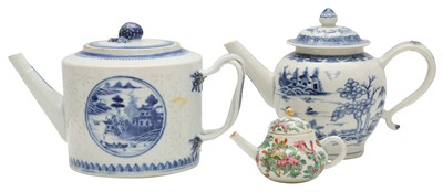 Lot 806 - THREE CHINESE TEAPOTS AND COVERS