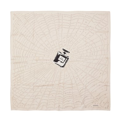 Lot 202 - Chanel Number 5 Parfum Bottle Silk Scarf