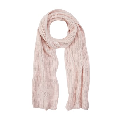 Lot 14 - Chanel Pink Cashmere Knit CC Long Scarf