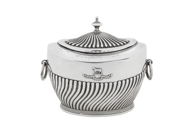 Lot 405 - An Edwardian sterling silver tea caddy, London 1903 by Carrington and Co